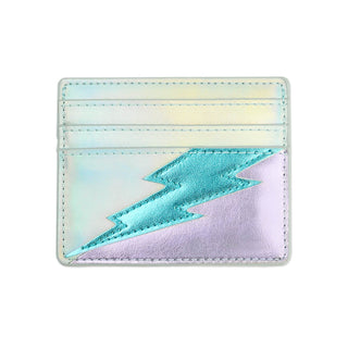 Lightning Bolt Card Wallet in Iridescent Dream