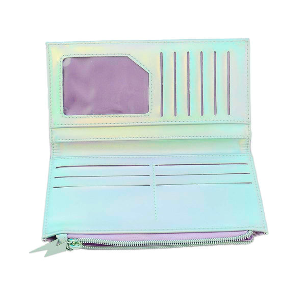 Lightning Bolt Zip Wallet in Iridescent Dream