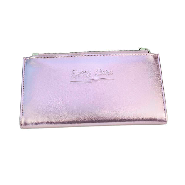 Lightning Bolt Zip Wallet in Iridescent Dream