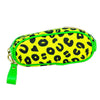 Yellow Electric Leopard Zip Makeup Pouch