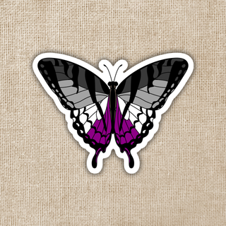 Asexual Pride Butterfly Sticker