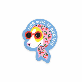 Normal is Boring Dog Vinyl Sticker