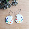 Rainbow Paint Pallet Acrylic Earrings