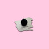 Hot Pink Meow Meow Enamel Pin (Silver)