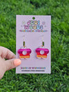 Lesbian Pride Flag Flower Earrings