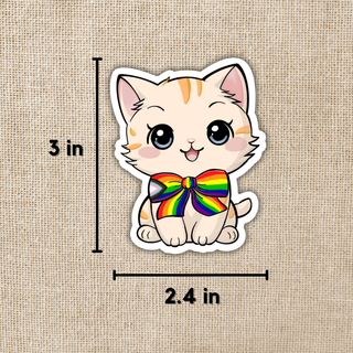 Rainbow Pride Kitten Sticker