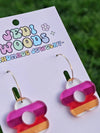 Lesbian Pride Flag Flower Earrings