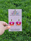 Lesbian Pride Flag Flower Earrings