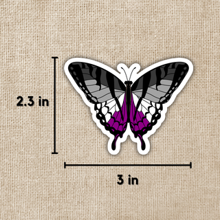 Asexual Pride Butterfly Sticker