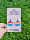 Pansexual Pride Flag Flower Earrings