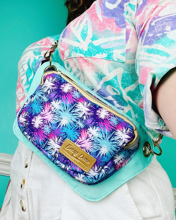 Sky Blooms Print Lisa Convertible Crossbody/Belt Bag