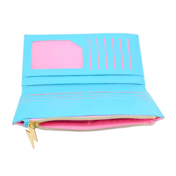 Lightning Bolt Zip Wallet in Trans Pride