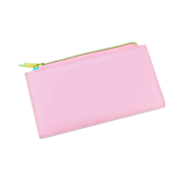 Lightning Bolt Zip Wallet in Trans Pride