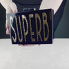 Gold Glitter Superb Black Acrylic Cyndi Clutch