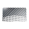 Black and White Ombre Stripe Plastic Wallet Sized Go Comb