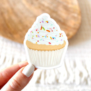 Rainbow Sprinkles Cupcake Sticker