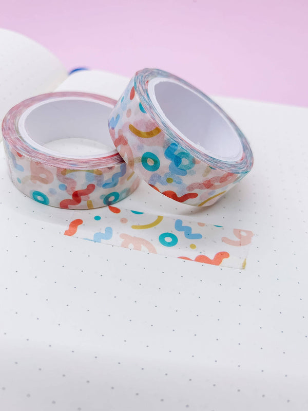 rainbow squiggle washi tape