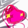 Hot Pink Sparkle Heart Jelly Handbag