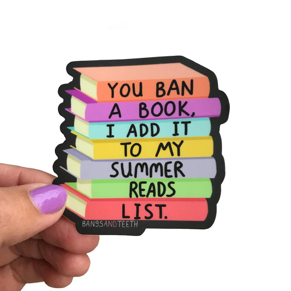 Summer Reads Book Ban Sticker