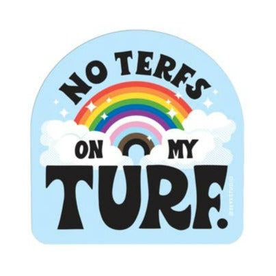 No TERFs Rainbow Vinyl Sticker