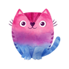 Bi Pride Cat Sticker, Pride Stickers