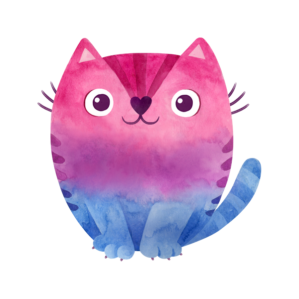 Bi Pride Cat Sticker, Pride Stickers