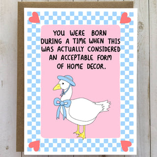 1990s Goose Birthday Card