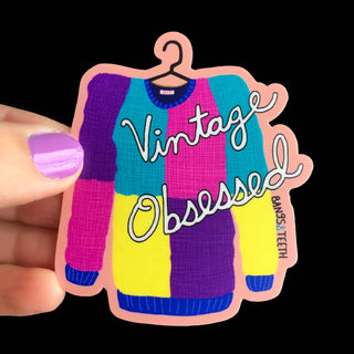 Vintage Obsessed Sweater Sticker