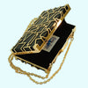 black gold acrylic clutch