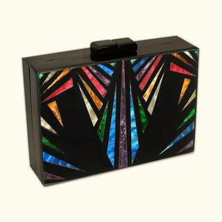 rainbow acrylic clutch