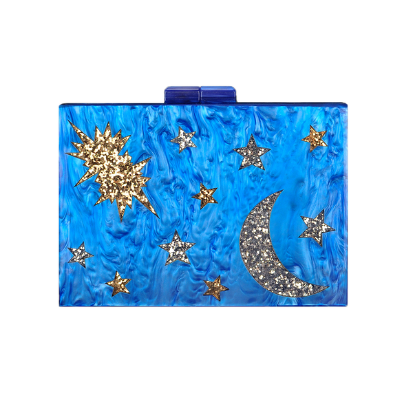 Blue Stargazer Acrylic Cyndi Clutch