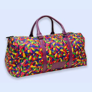 rainbow confetti print duffel bag