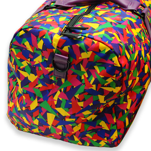 rainbow confetti print duffel bag