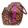 rainbow confetti print duffel bag