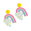 Pastel Cloud and Rainbow Earrings