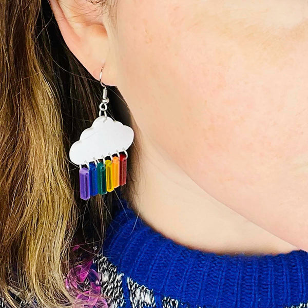 Rainbow Cloud Earrings