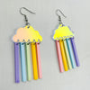 Pastel Iridescent Rain Cloud Acrylic Earrings