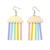 Pastel Iridescent Rain Cloud Acrylic Earrings
