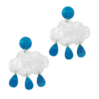 Rainy Day Cloud Acrylic Earrings