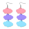 Cotton Candy Clouds Acrylic Earrings