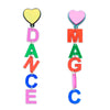 Dance Magic Mirror Letter Earrings