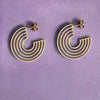 gold geo hoop earrings