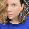 Metallic Confetti Lightning Bolt Earrings