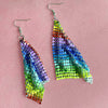 Rainbow Metal Mesh Disco Earrings