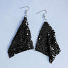 Black Metal Mesh Disco Earrings