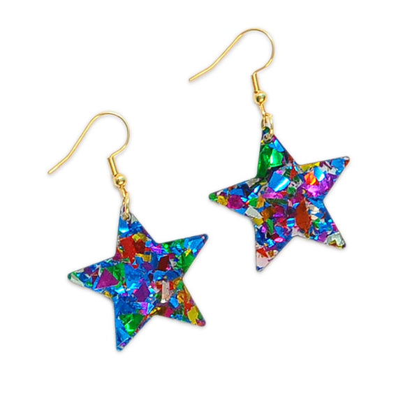 Metallic Confetti Star Earrings