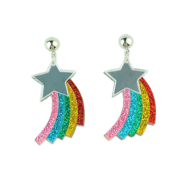 Rainbow Shooting Star Earrings