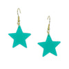 Teal Star Acrylic Earrings