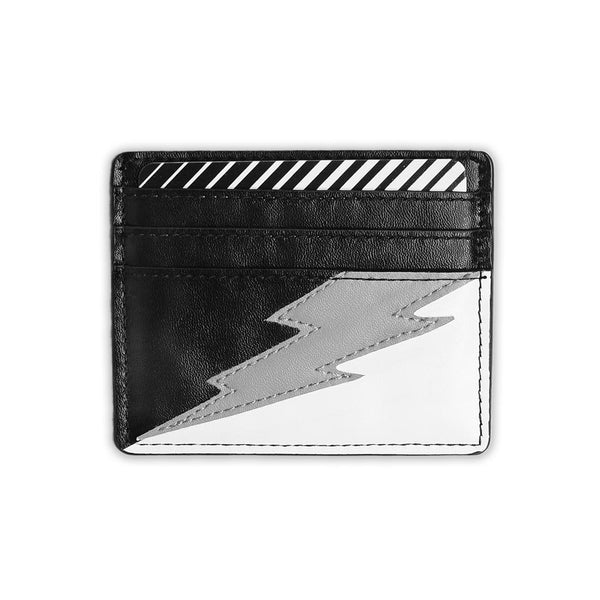 Black and White Ombre Stripe Plastic Wallet Sized Go Comb