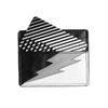 Black and White Ombre Stripe Plastic Wallet Sized Go Comb